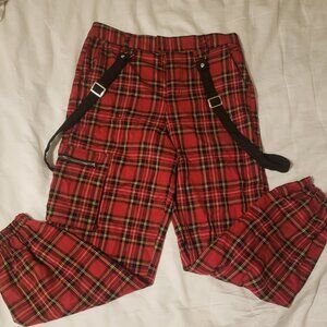 HotTopic Tripp style pants, Tartan red plaid